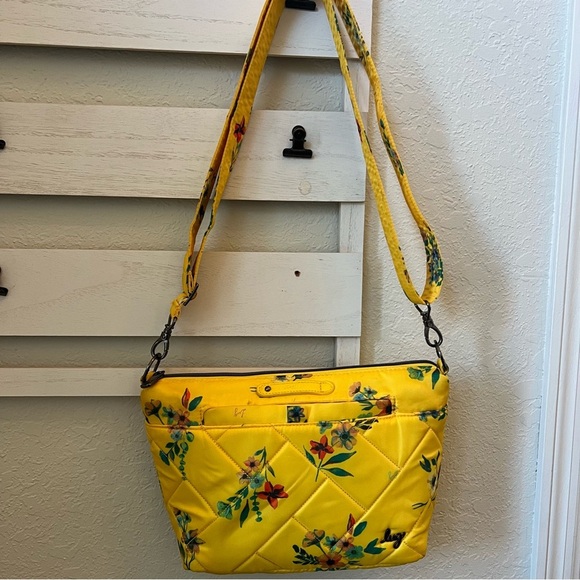 lug Handbags - Lug RFID Quilted Crossbody Strap Flare 2 in Bouquet Yellow